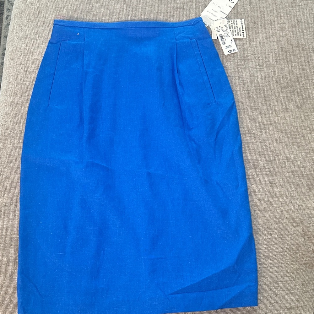 Elegant Blue Pencil Skirt